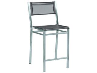 Equinox Stainless Steel Counter Stool with Platinum Textilene Sling