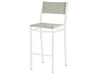 Equinox Bar Stool with Arctic White Frame and Seagull Sling