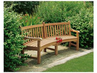 Barlow Tyrie Glenham Curved Bench - Natural Teak