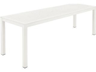 Aura Narrow 79 Inch Rectangular Dining Table in Arctic White
