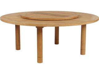 Barlow Tyrie Drummond Round Dining Table - Natural Teak - 73"