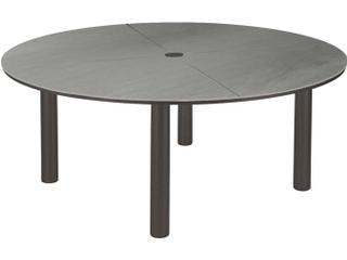 Equinox 71-Inch Round Dining Table with Ceramic Top in Graphite