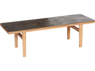Monterey 59-Inch Teak Coffee Table with Oxide Ceramic Top