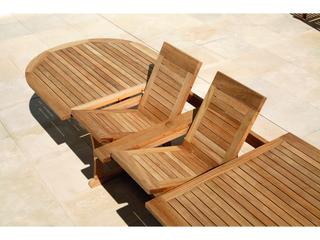 Barlow Tyrie Stirling Extending Dining Table - Natural Teak