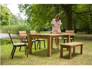 Barlow Tyrie Titan Dining Table Rustic Teak 71"W x 39"D x 30"H