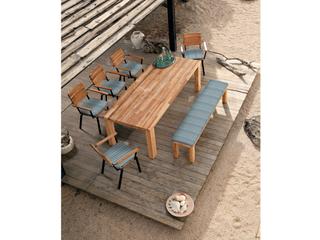 Barlow Tyrie Titan Dining Table Rustic Teak 94"W x 39"D x 30"H
