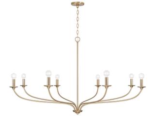 Capital Lighting Dolan 8-Light Matte Brass Candelabra Chandelier