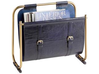 Cyan Design Granville Blue Antique Brass Blue Antique Brass Magazine Rack