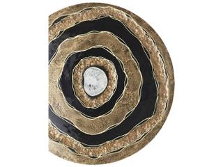 Cyan Design Skipping Rocks Gold / Black 16" Metal Wall Art