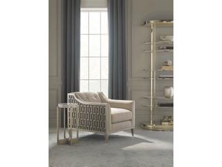 Caracole Classic Up Up and Away Auric Silver Leaf / Whisper of Gold Half Moon Etagere