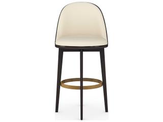 Caracole Classic Another Round Swivel Dark Chocolate Champagne Gold Bar Stool