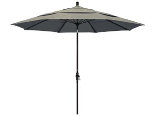 11 foot gray patio umbrella Safavieh Venice 11Ft Crank 250 GSM fade 11' Classic Umbrella - Charcoal