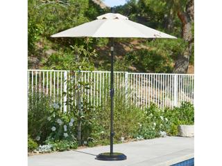California Outdoor Umbrella Quick Ship Sun Master Series 7.5 Foot Octagon Market Aluminum Outdoor Umbrella with Crank Lift System