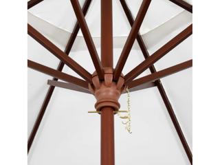 California Outdoor Umbrella Quick Ship Grove Series 9 Foot Octagon Market Wood Outdoor Umbrella with Push Lift System