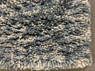 Edna Hand-Woven Shag Abstract Area Rug