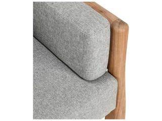 Classic Home Outdoor Aston Natural, Gray Wood Cushion Lounge Chair