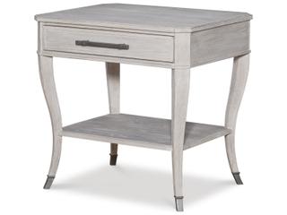 Camden Benjamin Side Table in White Rustic Oak
