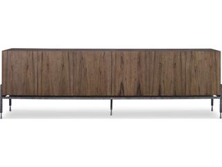Century Furniture Grand Tour 110" Oak Wood Paldao Textured Pewter Media Console