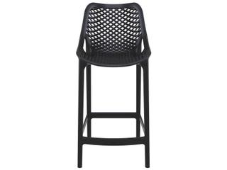 Compamia Air Black Polypropylene Resin Counter Stool