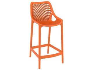 Air Orange Polypropylene Resin Counter Stool