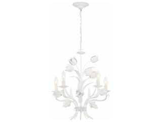 Crystorama Southport 5-Light Wet White Candelabra Chandelier