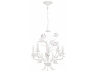 Crystorama Southport 5-Light Wet White Candelabra Chandelier