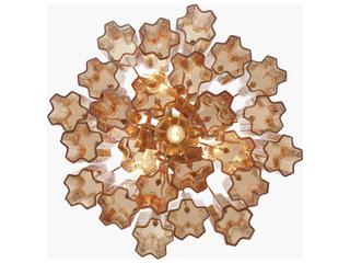 Crystorama Addis 4-Light Aged Brass Candelabra Geometric Chandelier