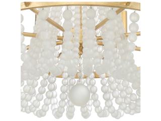 Crystorama Bella 8-Light Antique Gold Glass Candelabra Chandelier