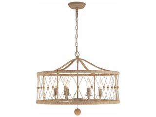 Crystorama Brixton 6-Light Burnished Silver Candelabra Drum Chandelier