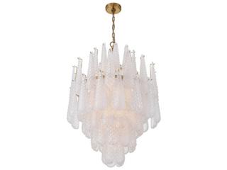 Crystorama Ollie 16-Light Aged Brass Clear Candelabra Chandelier