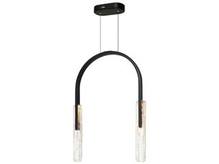 CWI Lighting Curva Black LED Linear Chandelier
