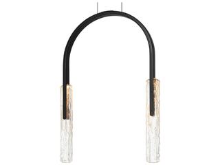 CWI Lighting Curva Black LED Linear Chandelier