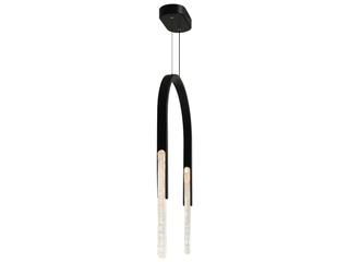 CWI Lighting Curva Black LED Linear Chandelier