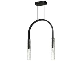 CWI Lighting Curva Black LED Linear Chandelier