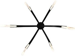 CWI Lighting Curva Black LED Tiered Chandelier