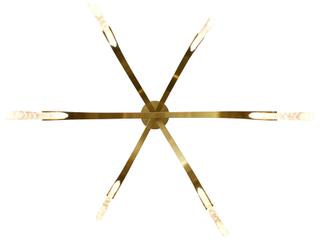 CWI Lighting Curva Brass LED Tiered Chandelier
