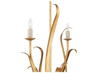 Currey & Company Menefee 6-Light Antique Gold Leaf Chandelier