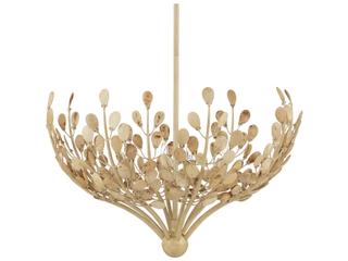 Currey & Company Maypan 4-Light Coco Cream Natural Brown Chandelier