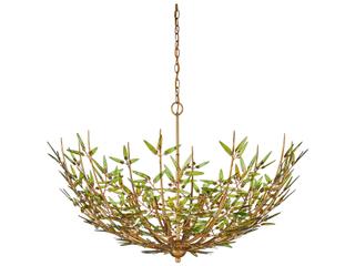 Currey & Company Babylon 8-Light Contemporary Gold Chandelier