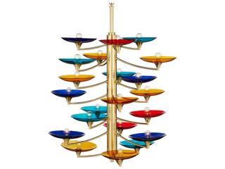 Currey & Company Veneto 21-Light Polished Brass Bowl Tiered Chandelier