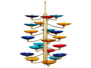 Currey & Company Veneto 21-Light Polished Brass Bowl Tiered Chandelier
