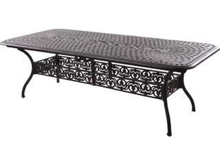 Darlee Outdoor Living Mountain View Cast Aluminum 11- Piece Dining Set 92 x 42 / 120 x 42 Rectangular Extension Dining Table in Antique Bronze