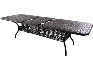Darlee Outdoor Living Mountain View Cast Aluminum 11- Piece Dining Set 92 x 42 / 120 x 42 Rectangular Extension Dining Table in Antique Bronze