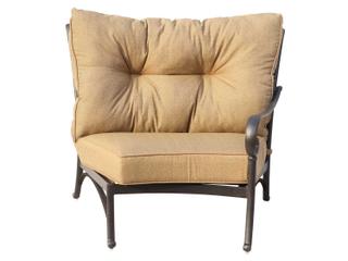 Darlee Outdoor Living Santa Anita Cast Aluminum Antique Bronze Sectional Right-Facing Arm Chair