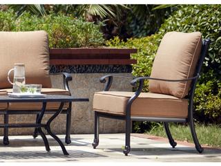 Darlee Outdoor Living Madison Cast Aluminum Club Chair with Cushions Set of 2