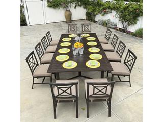 Darlee Outdoor Living Atlantis Walnut Aluminum Dining Set