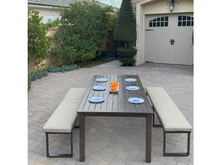 Darlee Outdoor Living Atlantis Aluminum 3-Piece Patio Dining Set with 41.7" x 88 feet' Rectangular Table