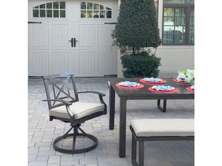 Darlee Outdoor Living Atlantis Aluminum 5-Piece Patio Dining Set with 41.7" x 88 feet' Rectangular Table