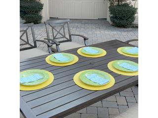 Darlee Outdoor Living Atlantis Aluminum 6-Piece Patio Dining Set with 70" x 41.7" Rectangular Table