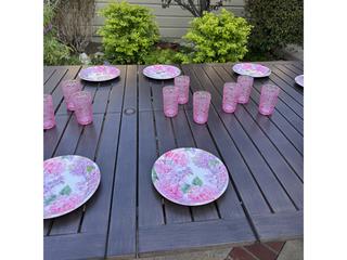Darlee Outdoor Living Atlantis Walnut Aluminum Dining Set
